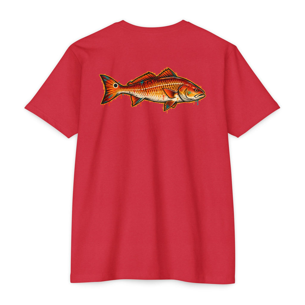 Redfish Graphic T-Shirt — Vintage Saltwater Fishing Tee