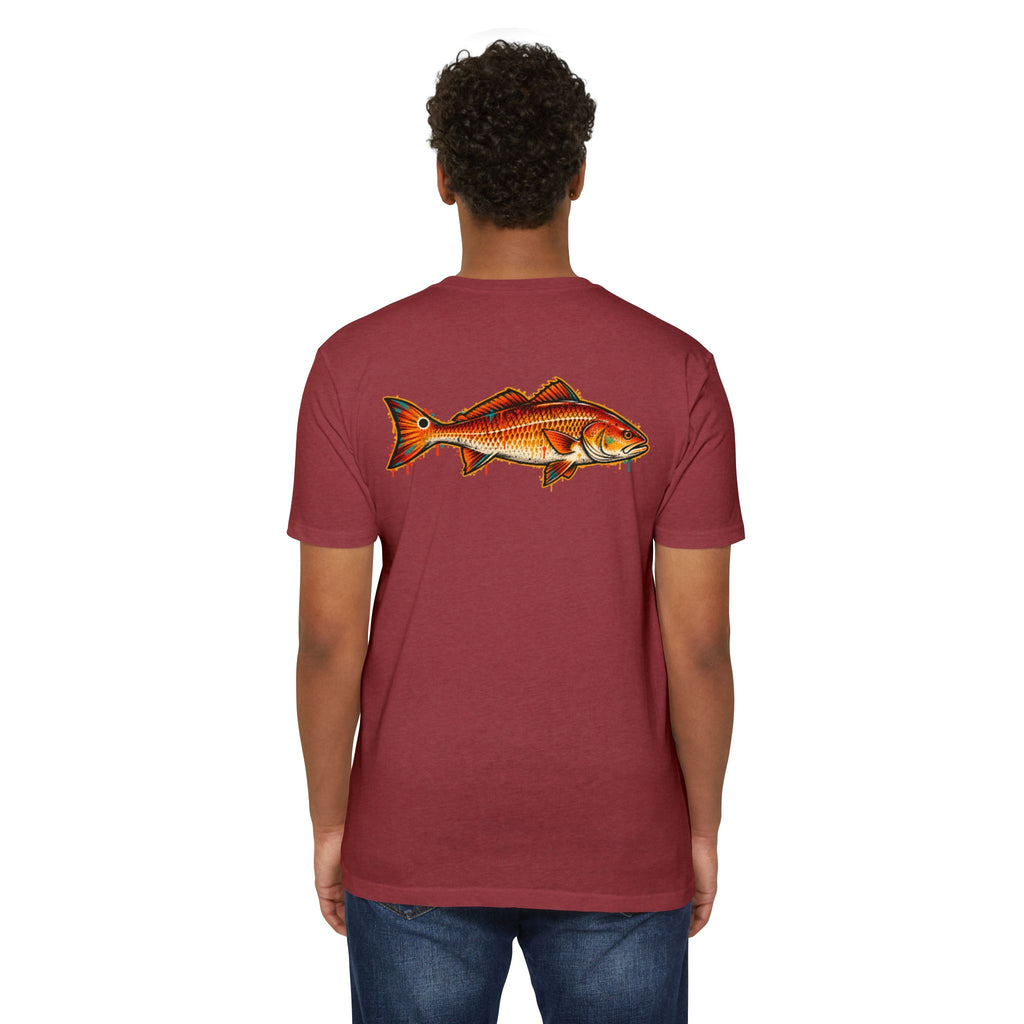 Redfish Graphic T-Shirt — Vintage Saltwater Fishing Tee