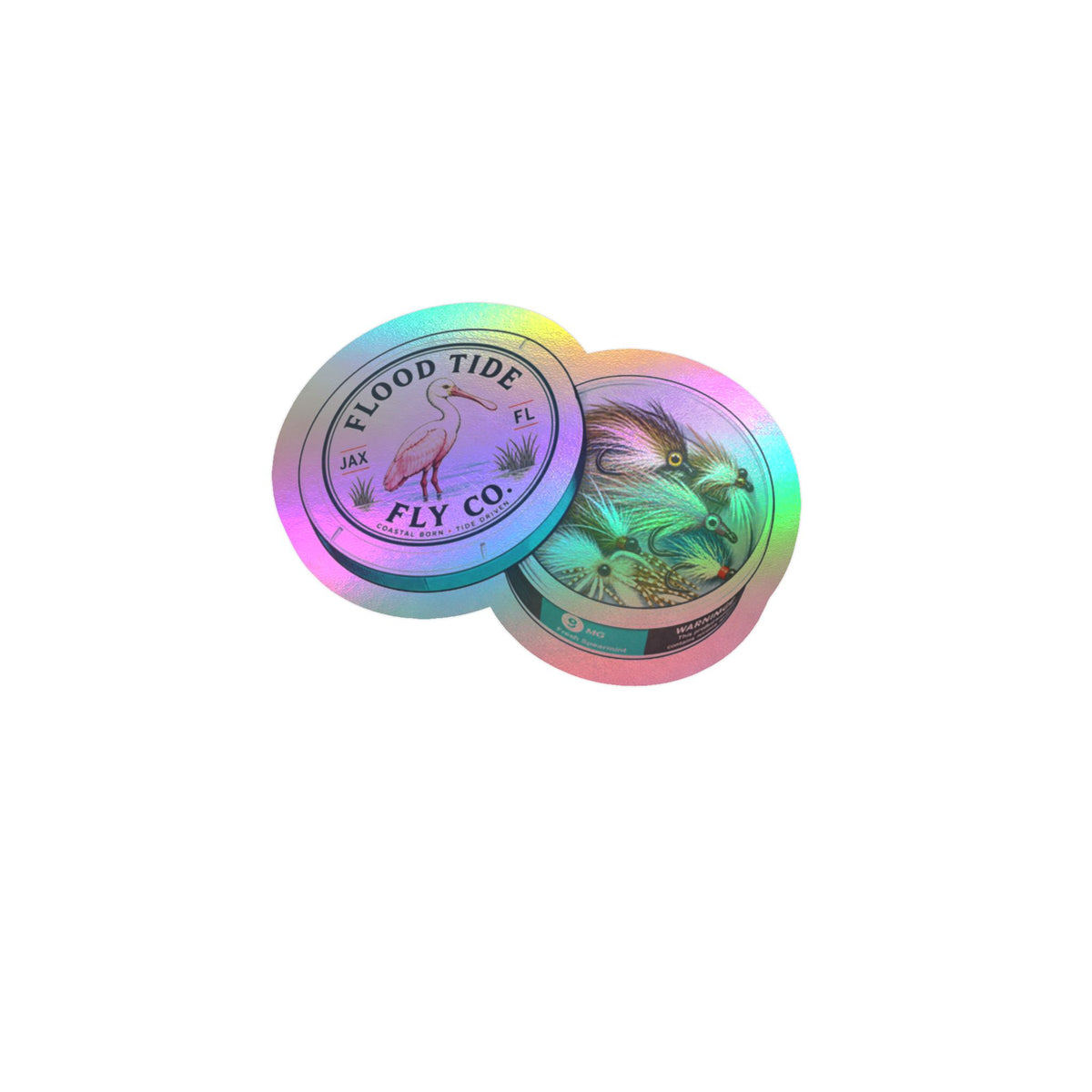 Fly Pouches 9mg — Flood Tide Fly Co. Kiss-Cut Decal