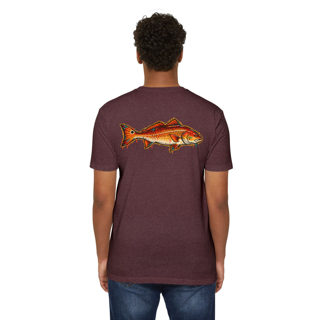 Redfish Graphic T-Shirt — Vintage Saltwater Fishing Tee
