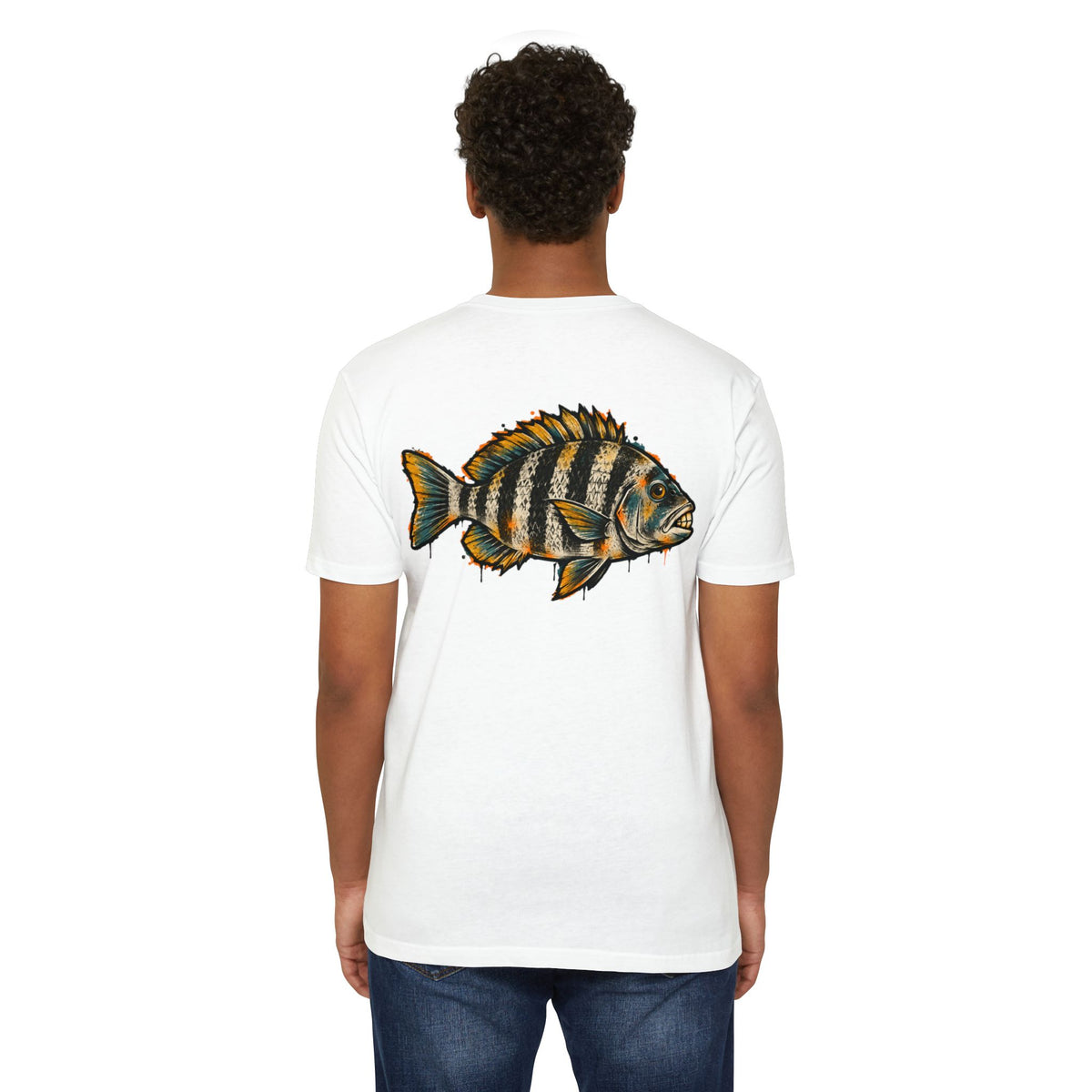 Sheepshead Fish Graphic T-Shirt – Coastal Fishing Shirt