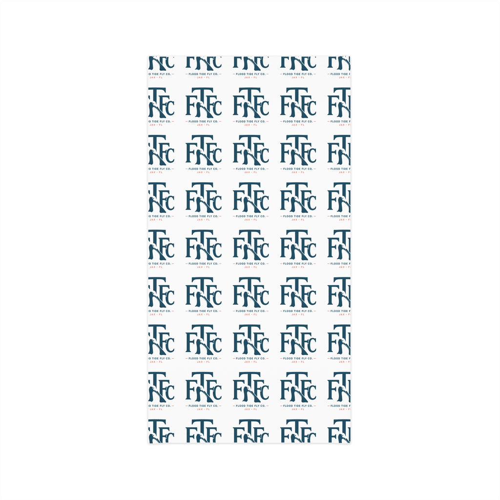 Monogram Pattern Neck Gaiter — Repeating 'FTC' Logo Lightweight Face Cover