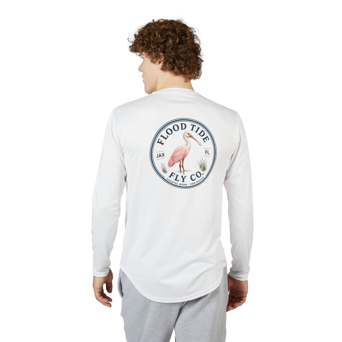 Men's UV Long Sleeve Shirt — Flood Tide Fly Co. Pelican Fishing Sun Shirt