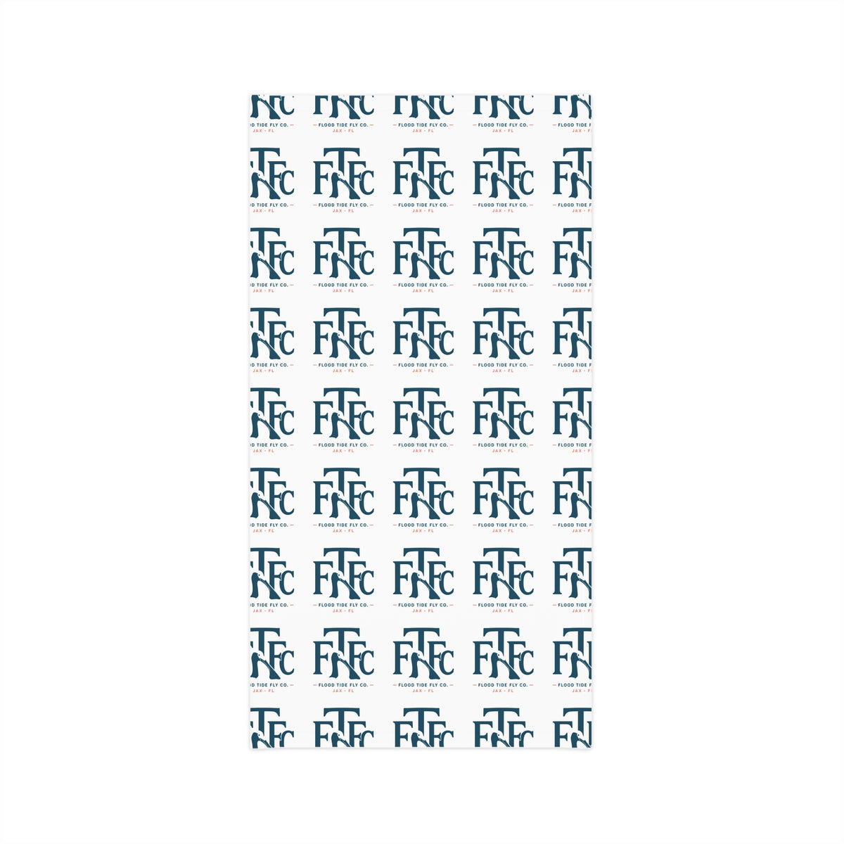 Monogram Pattern Neck Gaiter — Repeating 'FTC' Logo Lightweight Face Cover