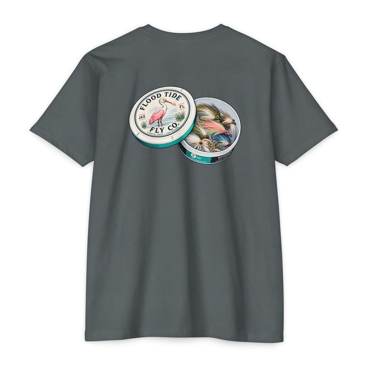 Fly Pouches 9mg T-Shirt — Flood Tide Fly Co. Vintage Fishing Graphic Tee