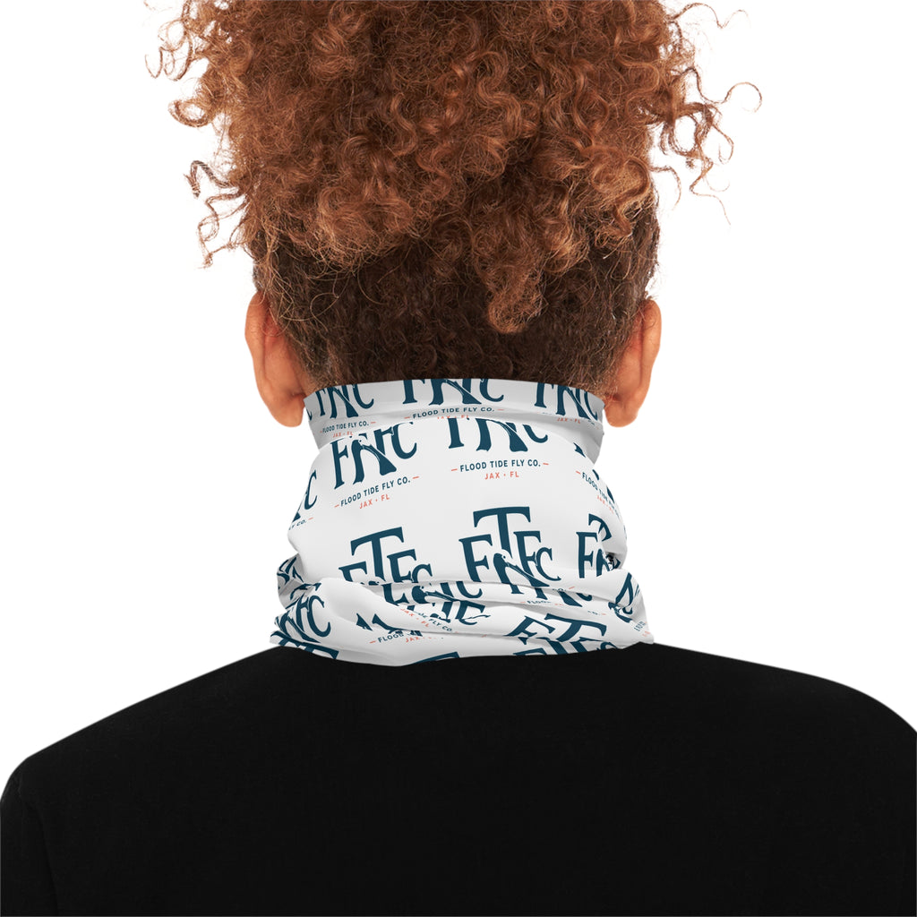 Monogram Pattern Neck Gaiter — Repeating 'FTC' Logo Lightweight Face Cover