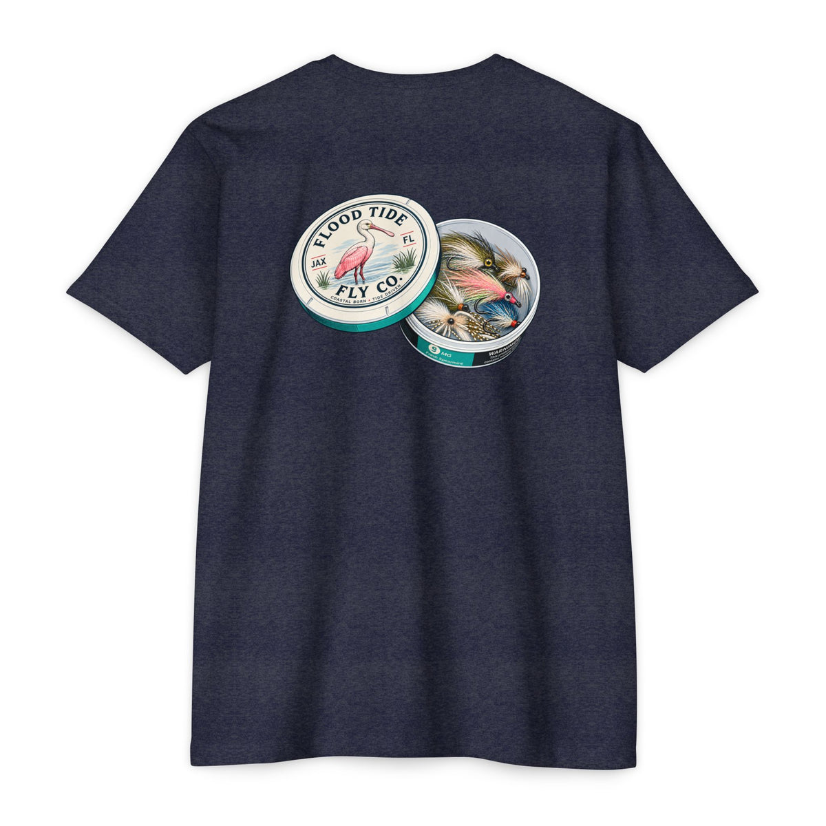 Fly Pouches 9mg T-Shirt — Flood Tide Fly Co. Vintage Fishing Graphic Tee