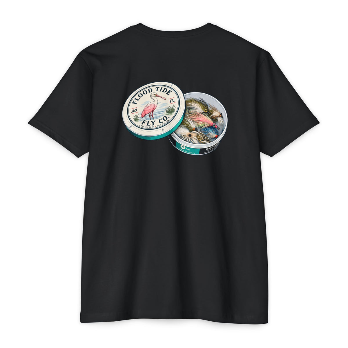 Fly Pouches 9mg T-Shirt — Flood Tide Fly Co. Vintage Fishing Graphic Tee
