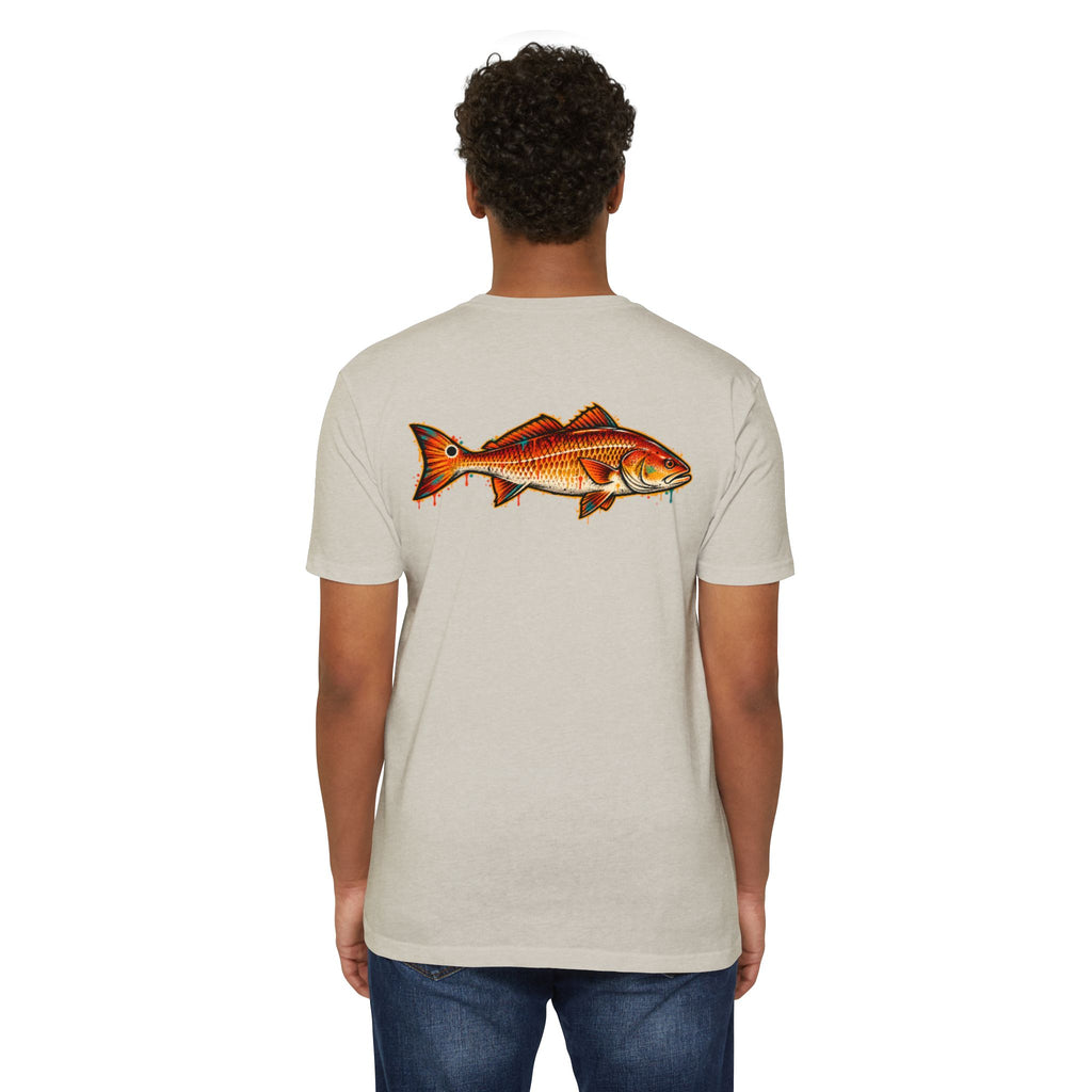 Redfish Graphic T-Shirt — Vintage Saltwater Fishing Tee
