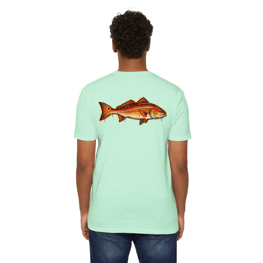 Redfish Graphic T-Shirt — Vintage Saltwater Fishing Tee