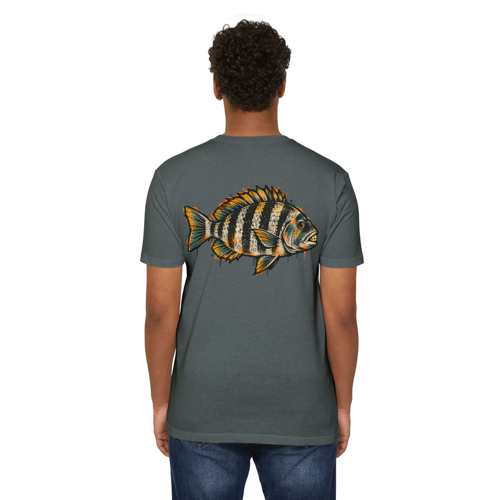 Sheepshead Fish Graphic T-Shirt – Coastal Fishing Shirt