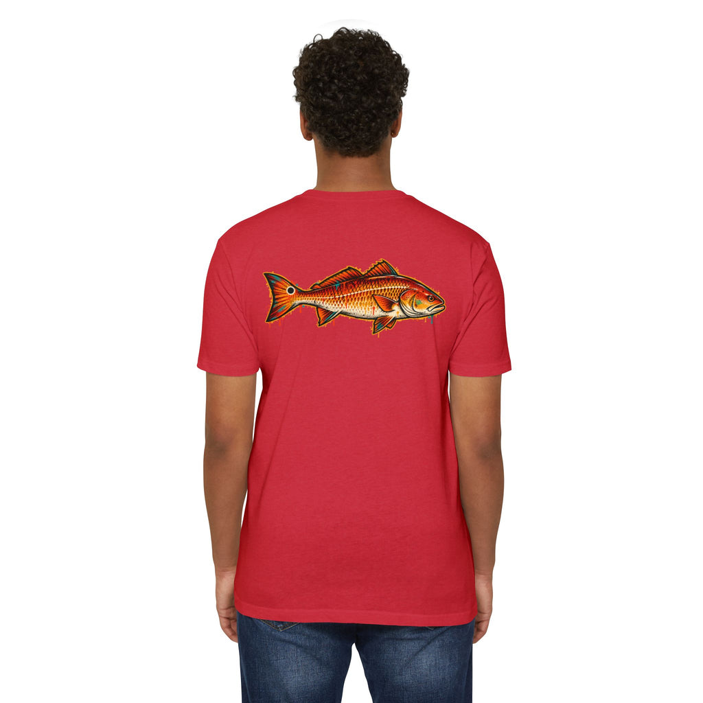 Redfish Graphic T-Shirt — Vintage Saltwater Fishing Tee
